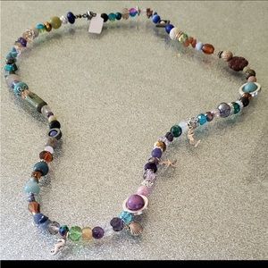 Treasure of the Sea crystal charm beaded necklace